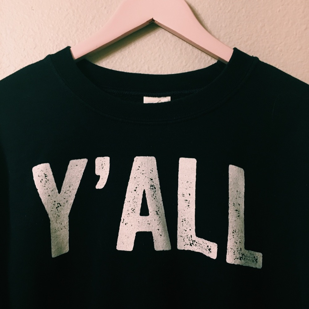 YALL SWEATSHIRT- NAVY BLUE, PERFECT CONDITION!